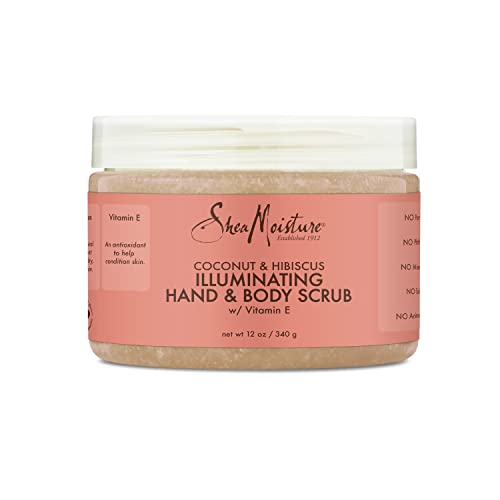 SheaMoisture Body Scrub For Dull Skin Illuminating Coconut And Hibiscus Cruelty-Free Skin Care 12oz