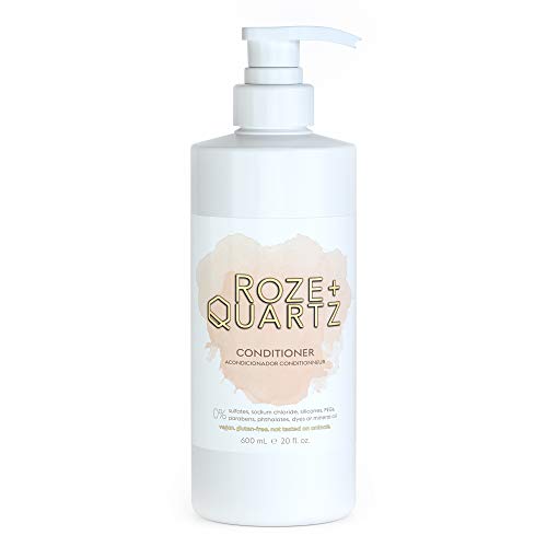 Roze + Quartz Hair Conditioner For Damaged Dry Hair-Paraben, Silicone & Sulfate Free Conditioner Hair Repair Treatment For Damaged Hair-Vegan Conditioner For Colored Hair & All Chemically Treated Hair