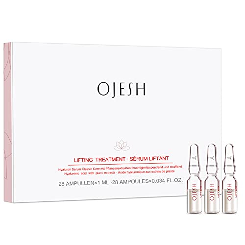 OJESH Anti-Wrinkle Serum Hydrating Hyaluronic Acid, Anti-Aging, Repairing, Replumping,Booster Deep Hydration Lifting Treatment-28 ampoules(6 Boxes)