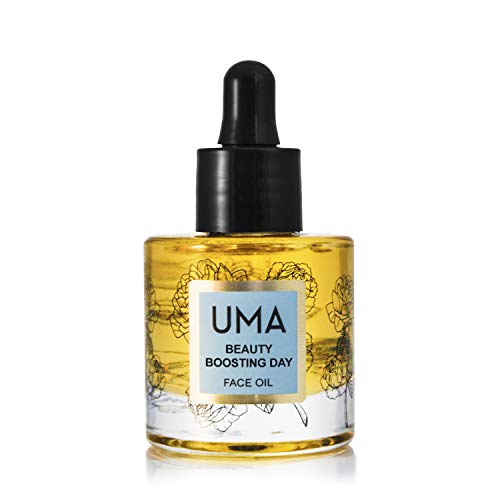 UMA Beauty Boosting Day Face Oil | Ayurvedic Moisturizer for Oily & Sensitive Skin | 100% Organic Brightening Anti-Irritation Essential Oils (1 fl oz | 30 ml)