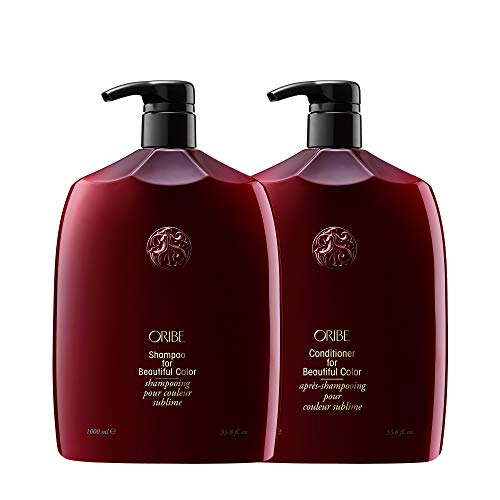 Oribe Shampoo and Conditioner for Beatiful Color Liter Bundle